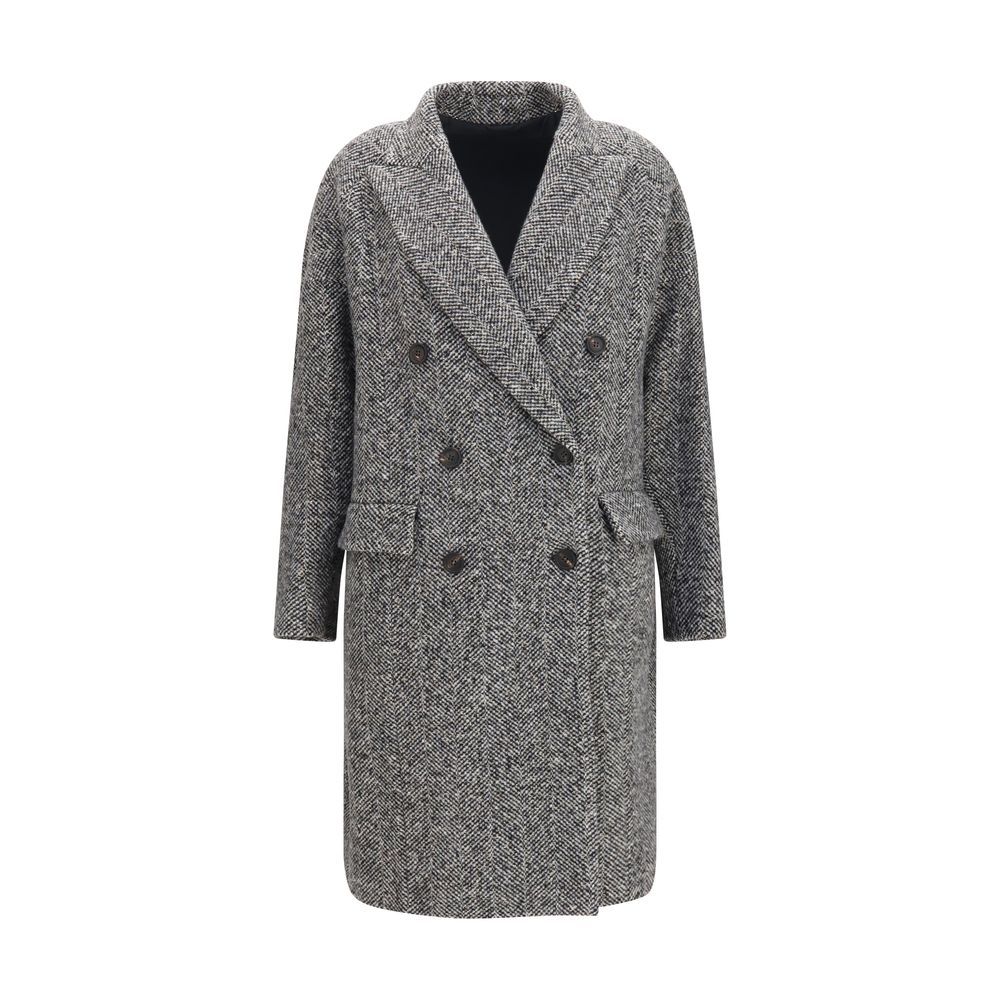 Brunello Cucinelli Gray Wool Oves Aries Coat